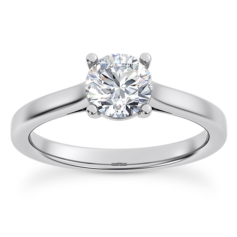 Ladies 14KT White Gold Platinum Fancy Engagement Set ENS2417-1.25-RD-A