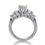 Thumbnail: Ladies 14KT White Gold Platinum Antique Engagement Ring ENR1196