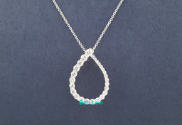 Journey Round Diamond Necklace 18" 1 ct 14K White Gold Retail $3,000
