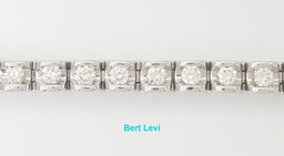 Round Diamond Tennis Bracelet 2.04 ct 14K White Gold 7.5" 3.8mm Retail $6,950
