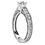 Thumbnail: Ladies 14KT White Gold Platinum Round Diamond Tailored Engagement Set ENS3571-A