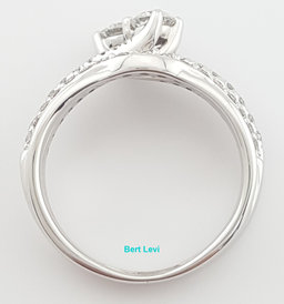Ever Us Two Stone Round Diamond Engagement Ring Set 14k White Gold 1.12 ct $3648