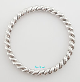 Danhov Eleganza ZB100 Braided Wedding Band Ring 18k White Gold 2 mm Rt $2,000