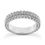 Thumbnail: Ladies 14KT White Gold Platinum Eternity Wedding Band EWB521-1-4