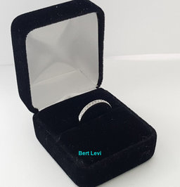 0.2 ct 14K White Gold Round Cut Diamond Wedding Anniversary Fashion Band