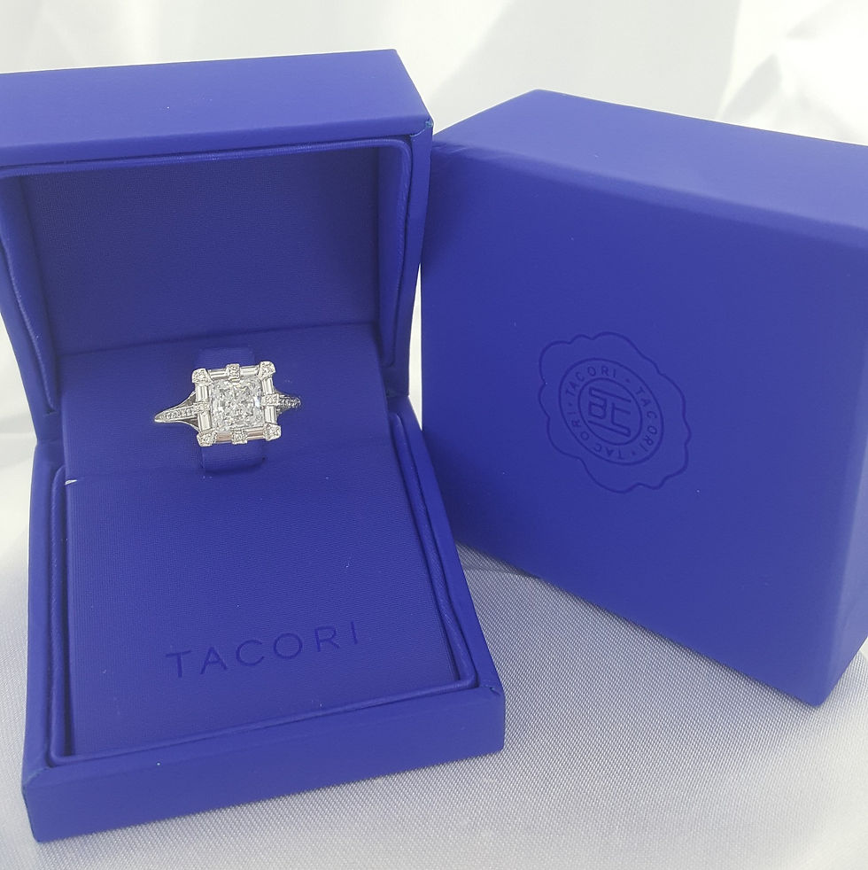 Thumbnail: Tacori 18k White Gold Semi-Mount Diamond Engagement Ring 0.68 ct Retail $5,940