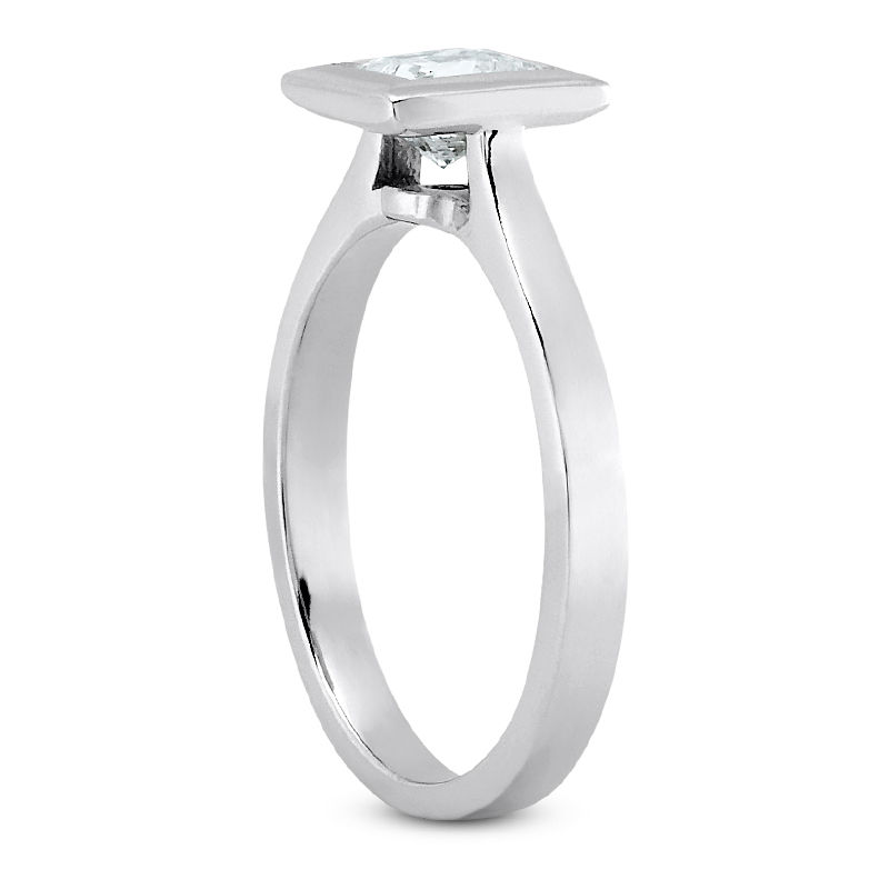Thumbnail: Ladies 14KT White Gold Platinum Solitaires Engagement Ring ENR4032