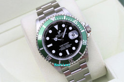 ROLEX SUBMARINER 16610LV 50TH ANNIVERSARY GREEN SUB NOS