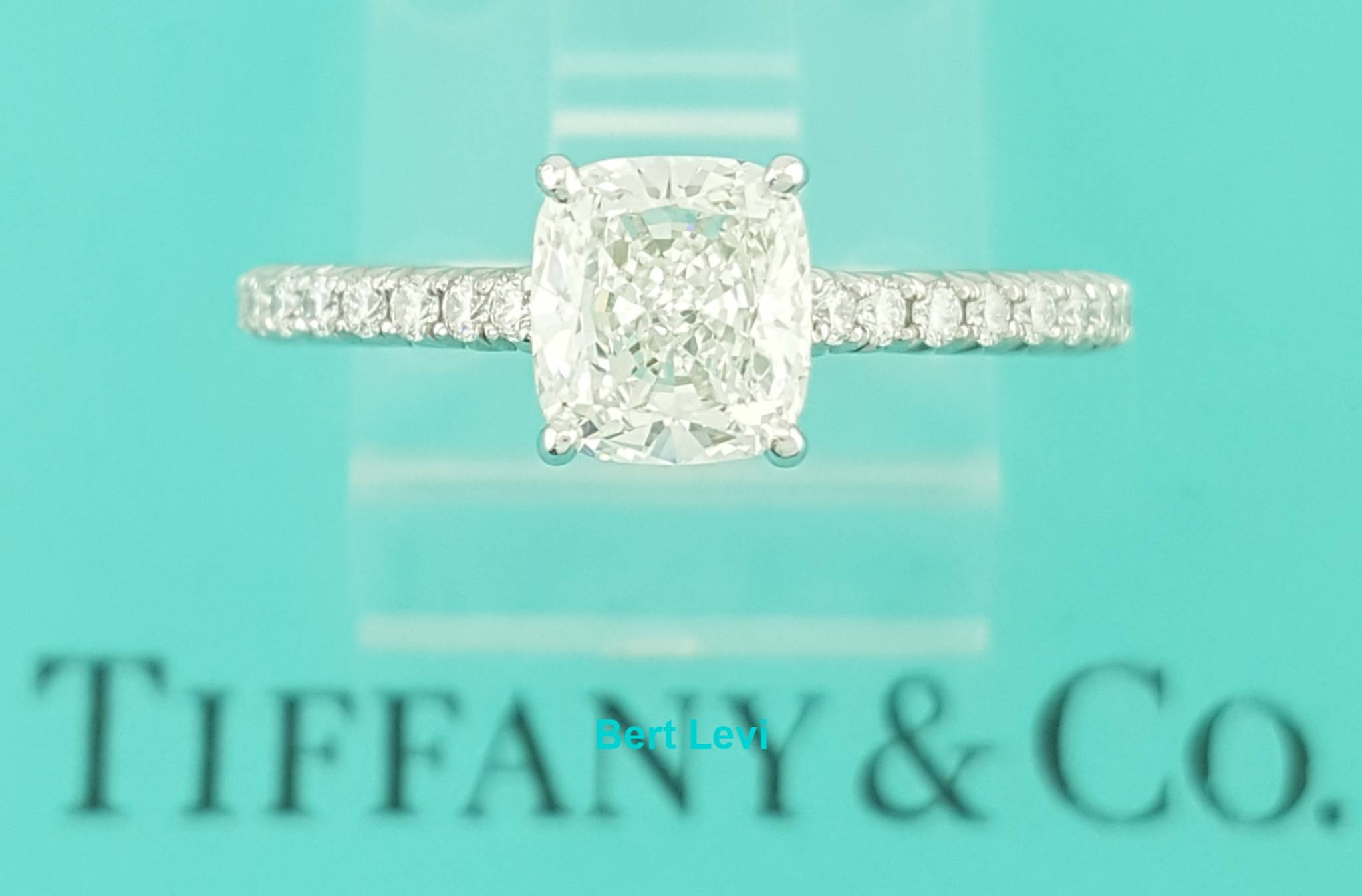 Tiffany & Co Forever Novo Cushion Diamond Engagement Ring 1.12 ct Rtl $16,100