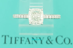 Tiffany & Co Forever Novo Cushion Diamond Engagement Ring 1.12 ct Rtl $16,100
