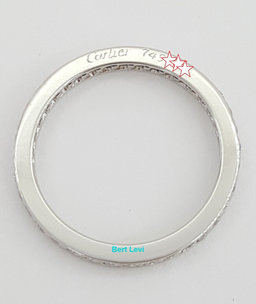Cartier Classic 1895 Pave Full Circle Eternity Diamond Wedding Band 0.37ct