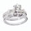Thumbnail: Ladies 14KT White Gold Platinum Tailored Engagement Set ENS642-A