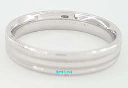 Benchmark RECF7401 14K White Gold Comfort Fit Wedding Band 4.5mm Size 10