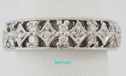 0.67 ct 18K White Gold Full Circle Eternity Round Cut Diamond Ring Band 5.5 mm