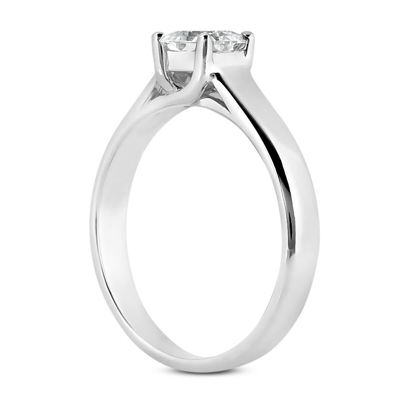 Thumbnail: Ladies 14KT White Gold Platinum Solitaires Engagement Ring ENR2466-10x10