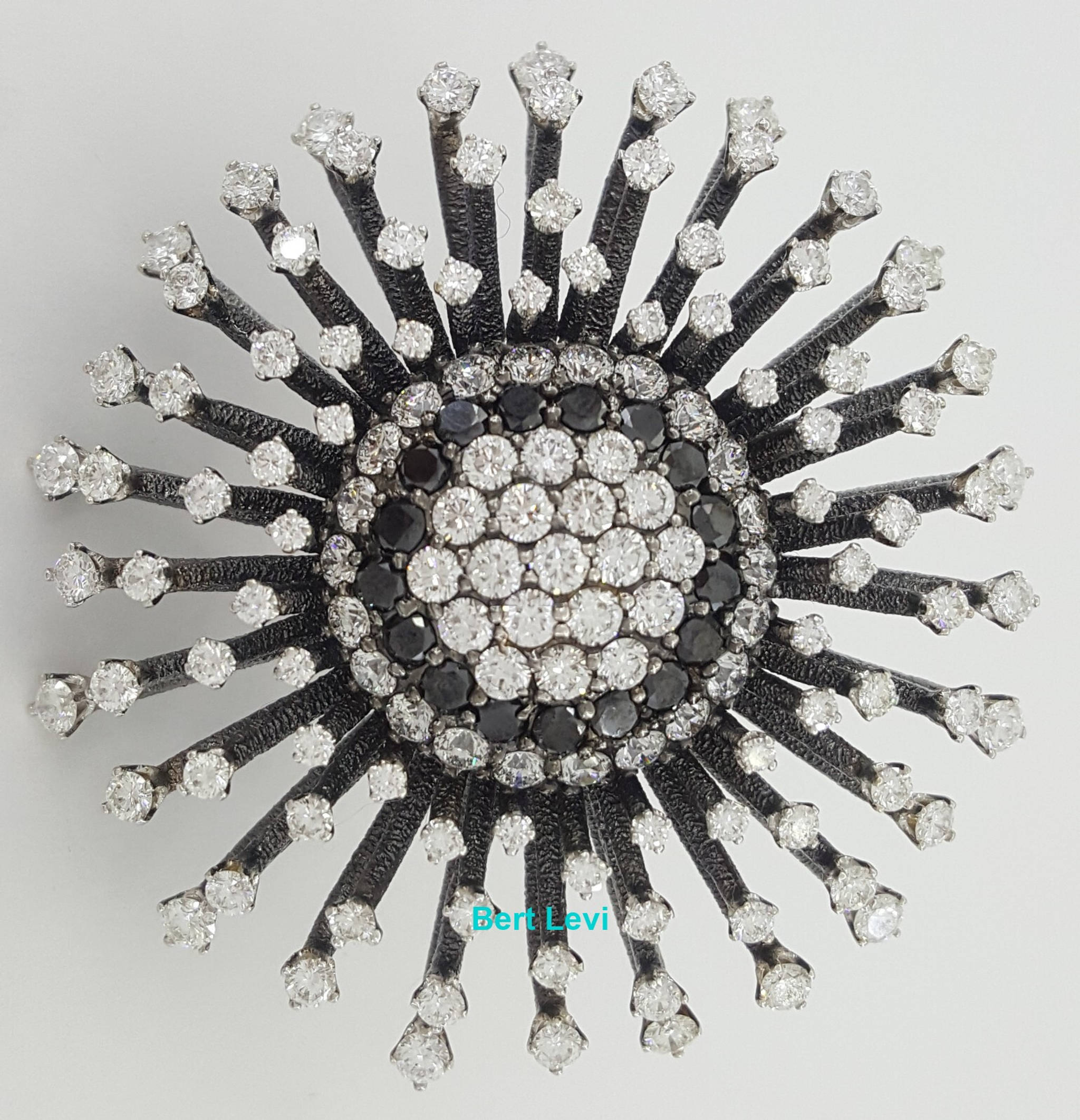Alex Soldier Astra White Black Diamond Ring Pendant 11.5 ct 18k Gold Rtl 90K