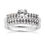 Thumbnail: Ladies 14KT White Gold Platinum Round Diamond Tailored Engagement Set ENS3117-A