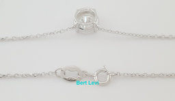 Natural Round Diamond Solitaire Necklace 1.01 ct 14K White Gold GIA Rtl $6,500