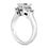 Thumbnail: Ladies 14KT White Gold Platinum Three Stones Engagement Ring ENR976