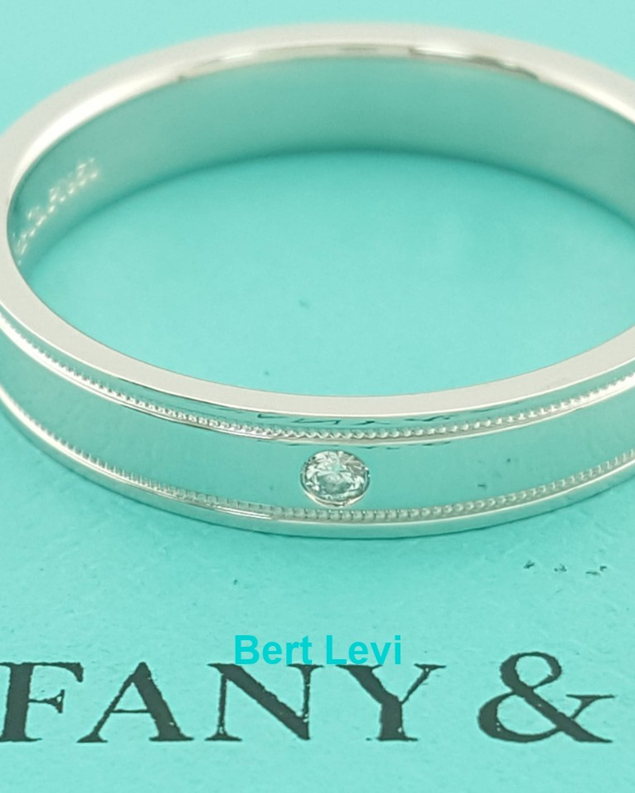 Tiffany & Co Together Diamond Double Migraine Wedding Band Ring Plat Rtl $2,650