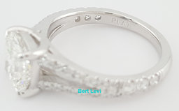 Cushion Brilliant Cut Diamond Split Shank Engagement Ring 2.52 ct Plat Rtl $35K