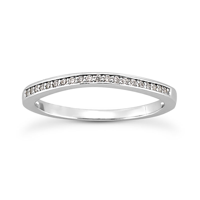Ladies 14KT White Gold Platinum Diamond Wedding Band WB5301