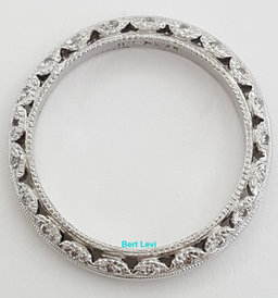 Tacori Crescent Silhouette Eternity Platinum 0.24 ct Round Diamond Wedding Band
