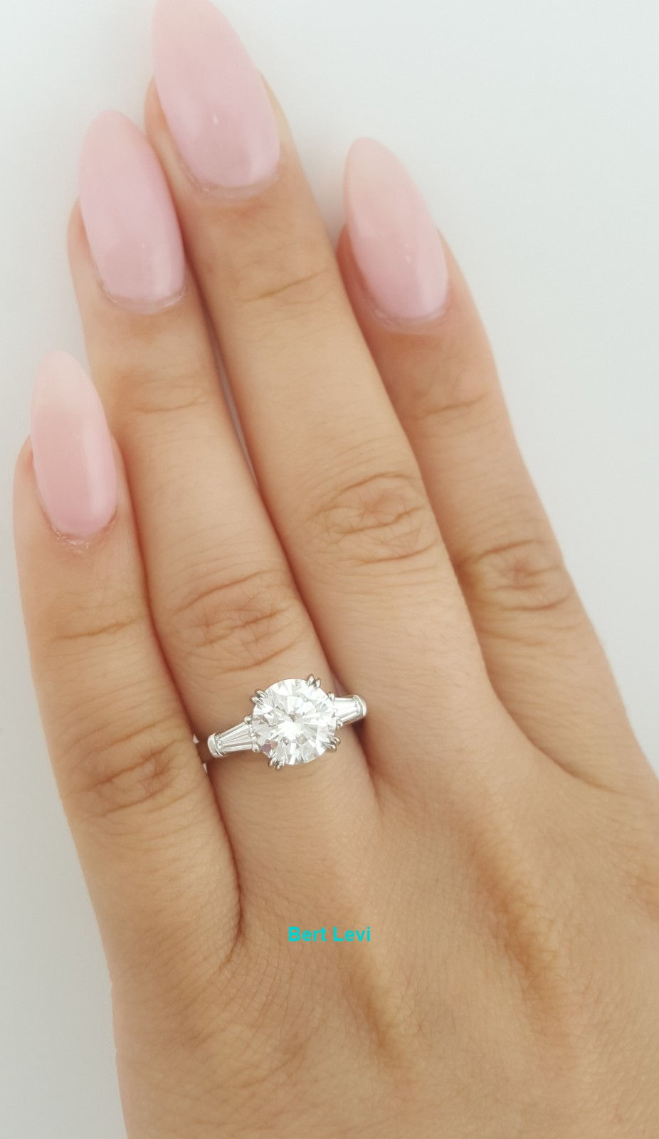 Thumbnail: Harry Winston Classic Round Diamond Three Stone Engagement Ring 2.4 ct Rtl $66K