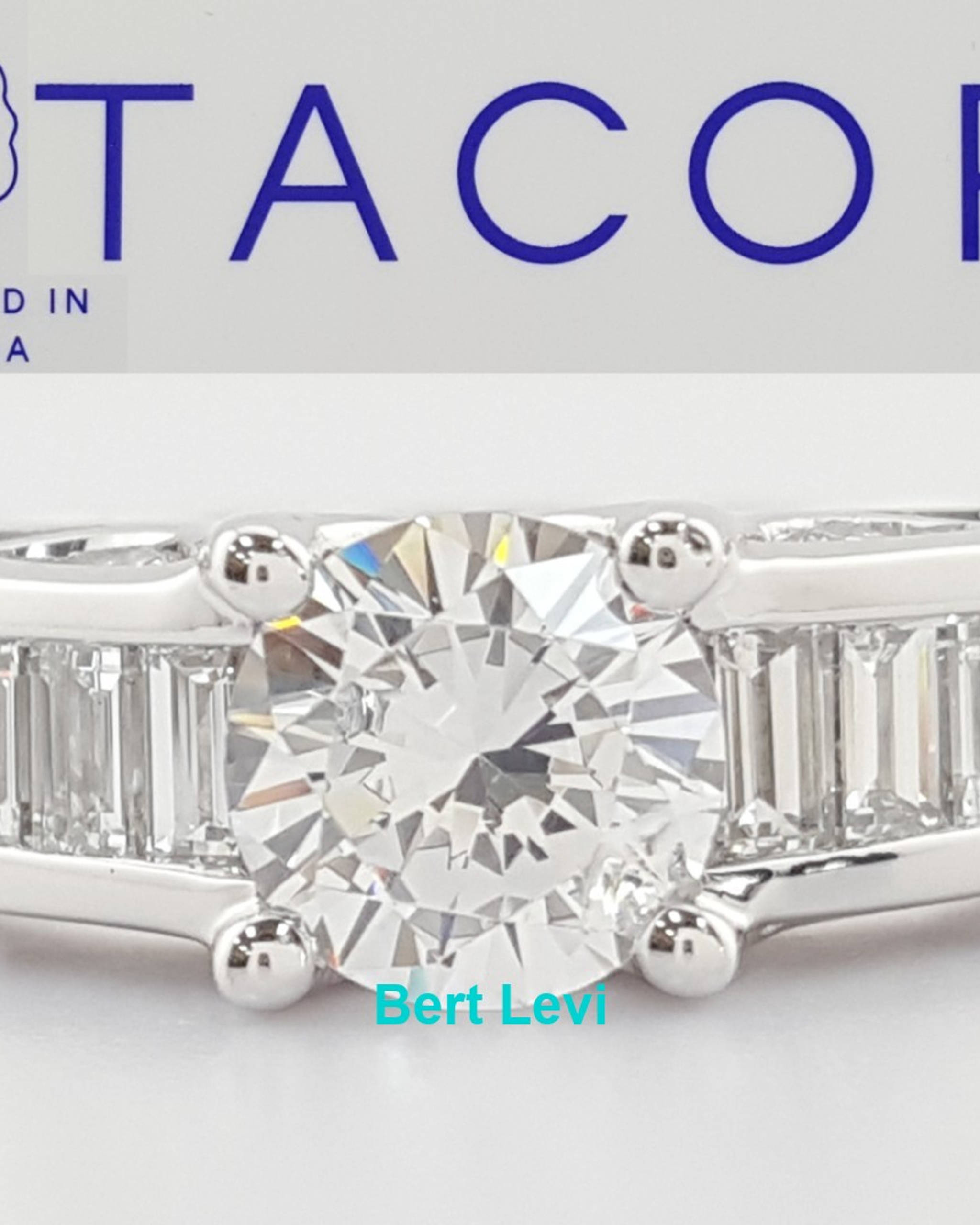 Tacori Diamond 67229 Semi-Mount Engagement Ring 1.3 ct 18k White Gold Rtl $8,760