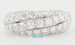David Yurman Floating Diamond Ring 18k White Gold 8.2 mm 2.23 ct Retail $14,500