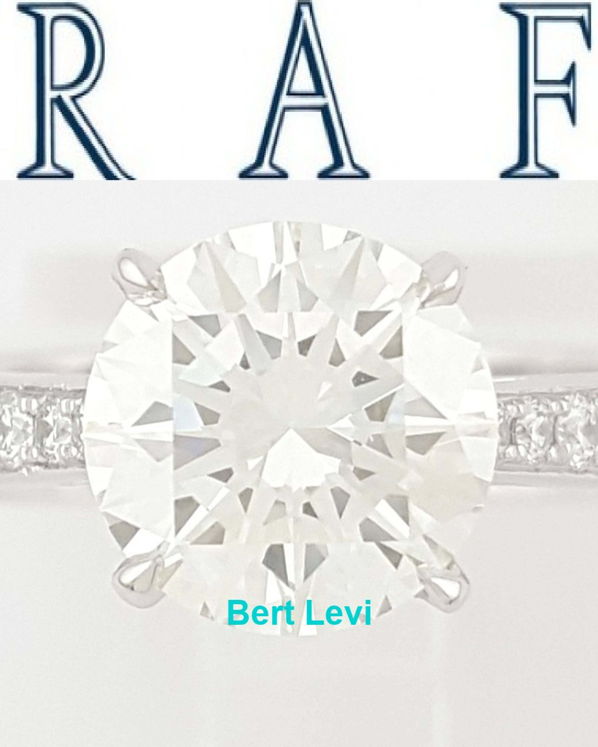 Graff Round Brilliant Diamond Platinum Engagement Ring 3.25 ct Retail $58,000