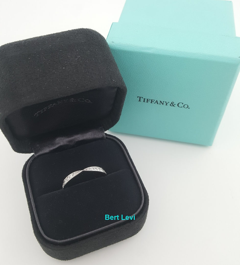 Thumbnail: Tiffany & Co Harmony Diamond Wedding Band Platinum 2.5 mm 0.23 ct Retail $3,500