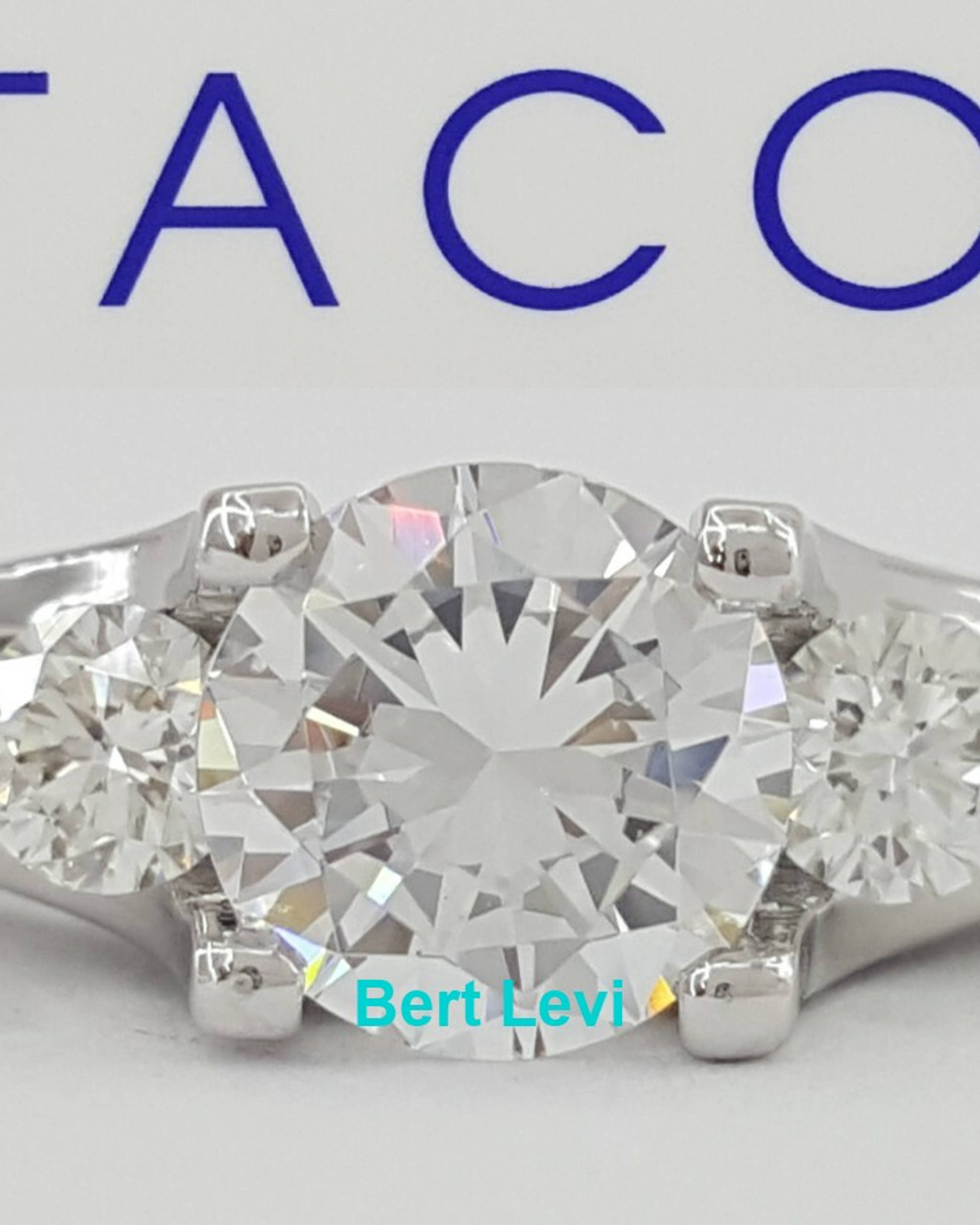 Simply TACORI 2633RD65 18k 3-Stone Semi-Mount Engagement Ring 0.50ct Rtl $4,580