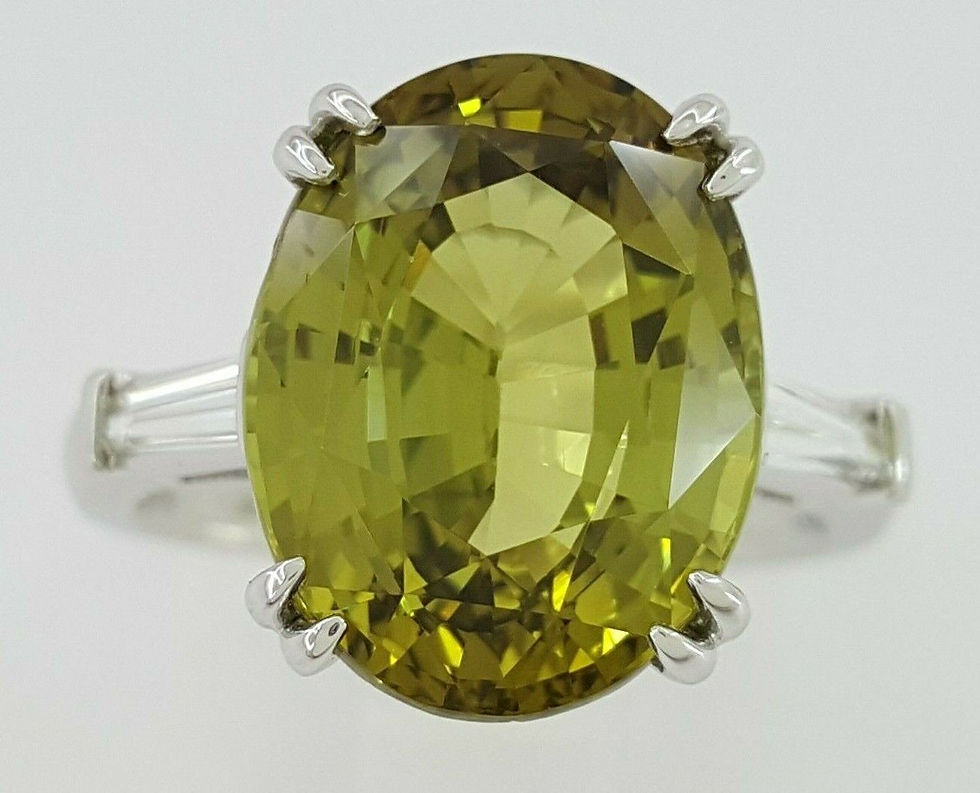 Thumbnail: Alexandrite & Baguette 8.71 ct Platinum Diamond Engagement Ring GIA Rtl $50k