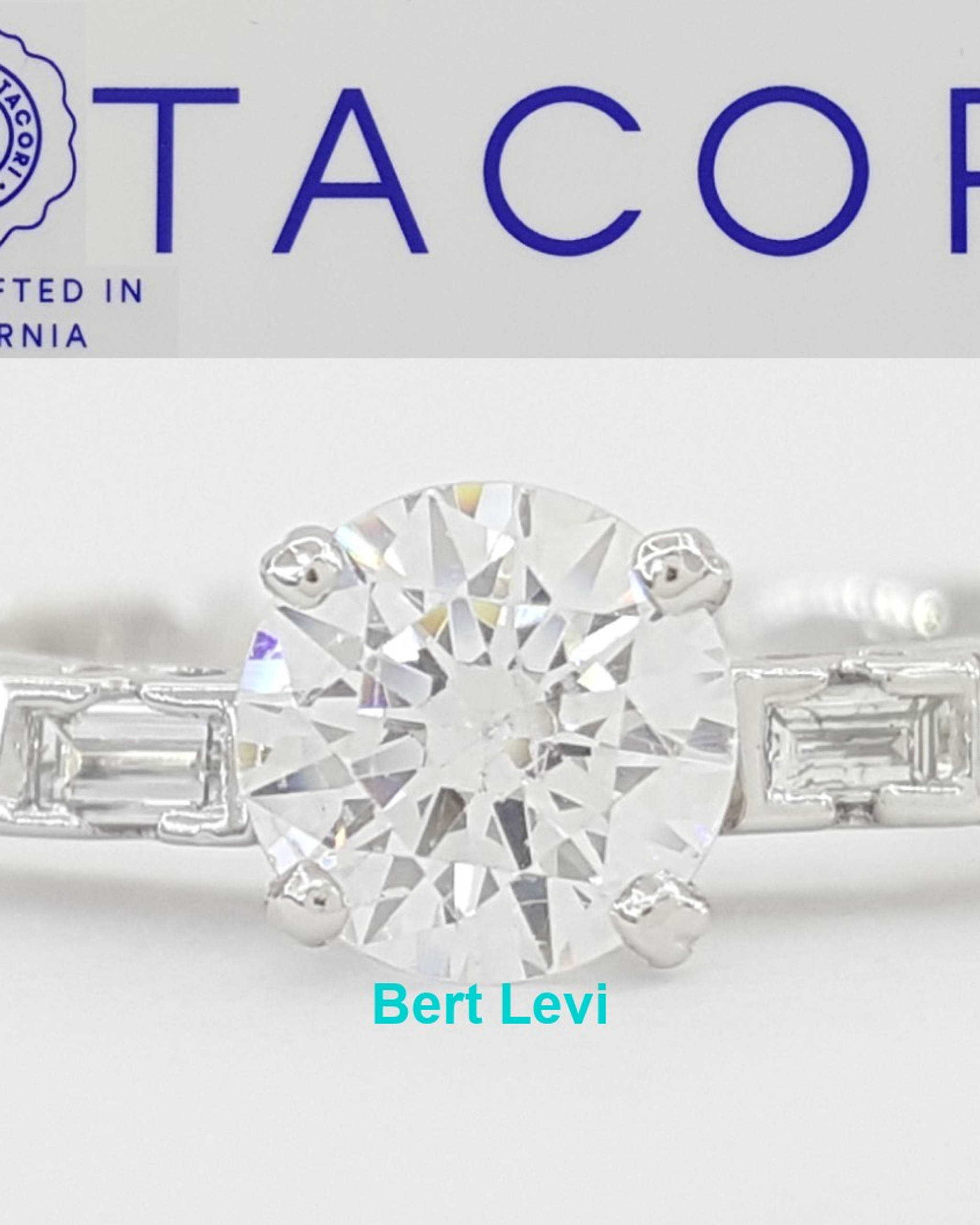 Tacori Crescent Platinum Semi-Mount Engagement Ring 0.15 ct Rtl $2,760