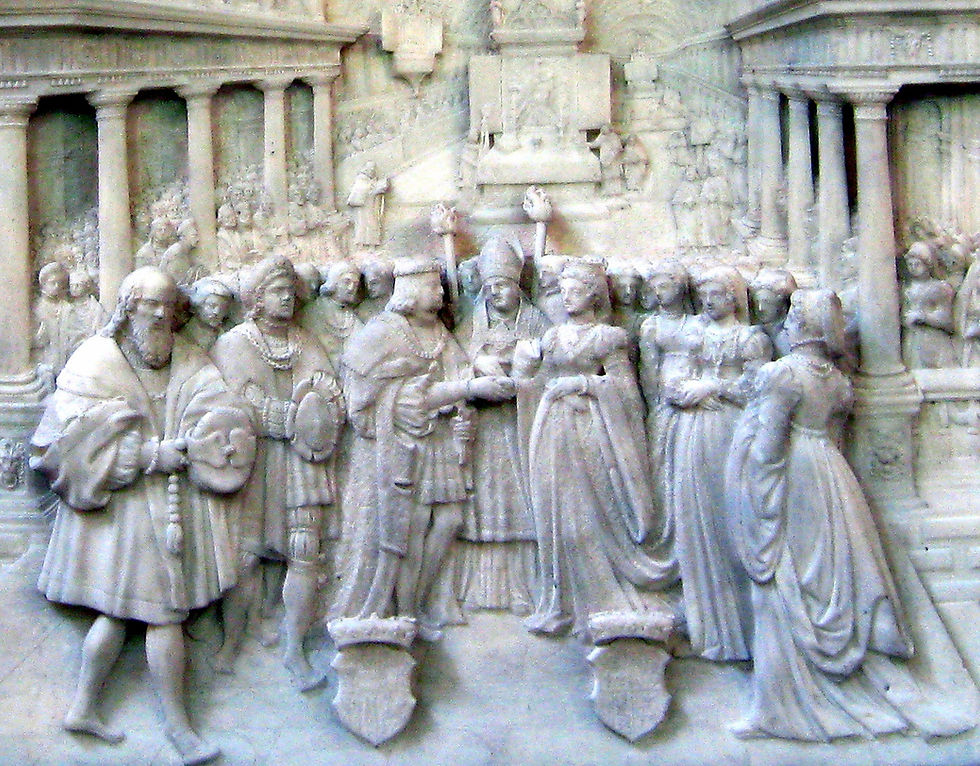 The Wedding of Marry and Maximillian, Relief No. 1, the Cenotaph of Emperor Maximilian in Innsbruck