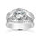 Thumbnail: Ladies 14KT White Gold Platinum Round Diamond Halo Engagement Ring ENR8178