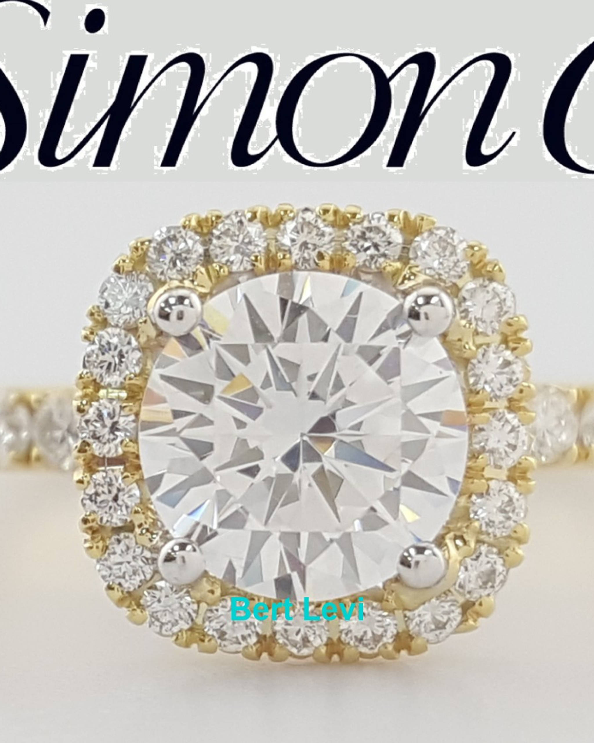 Simon G MR2132 Semi-Mount Diamond 0.44 ct 18k Yellow Gold Engagement Ring $3,570