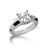 Thumbnail: Ladies 14KT White Gold Platinum Solitaires Engagement Ring ENR3007