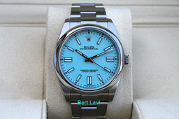 ROLEX 124300 OYSTER PERPETUAL WATCH TIFFANY BLUE DIAL CPO