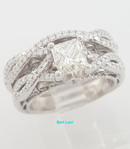 Verragio Venetian-5003 Princess Cut Diamond Engagement Ring Set 1.55 ct $14.5K