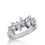 Thumbnail: Ladies 14KT White Gold Platinum Diamond Wedding Band WB348