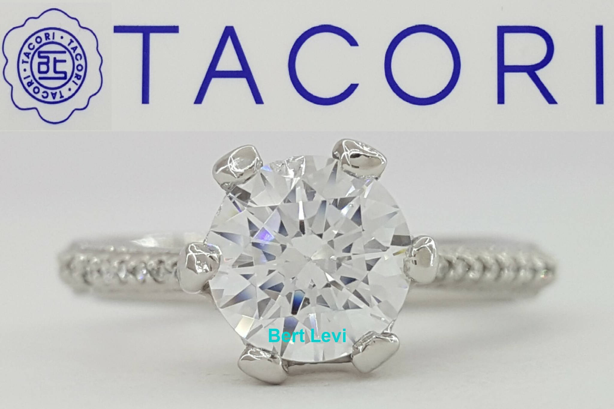 Simply TACORI 2507RD8 Platinum Solitaire Semi-Mount Engagement Ring 0.18ct $3850
