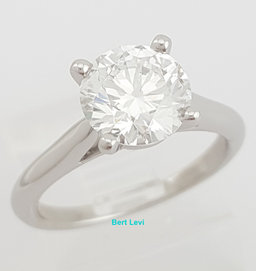 Cartier Solitaire 1895 Round Diamond Engagement Ring 1.71 ct Platinum Rtl $50K