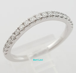 The Leo Prisma Diamond Slight Curve Half Wedding Band 0.25 ct 14k White Gold
