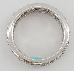 0.67 ct 18K White Gold Full Circle Eternity Round Cut Diamond Ring Band 5.5 mm