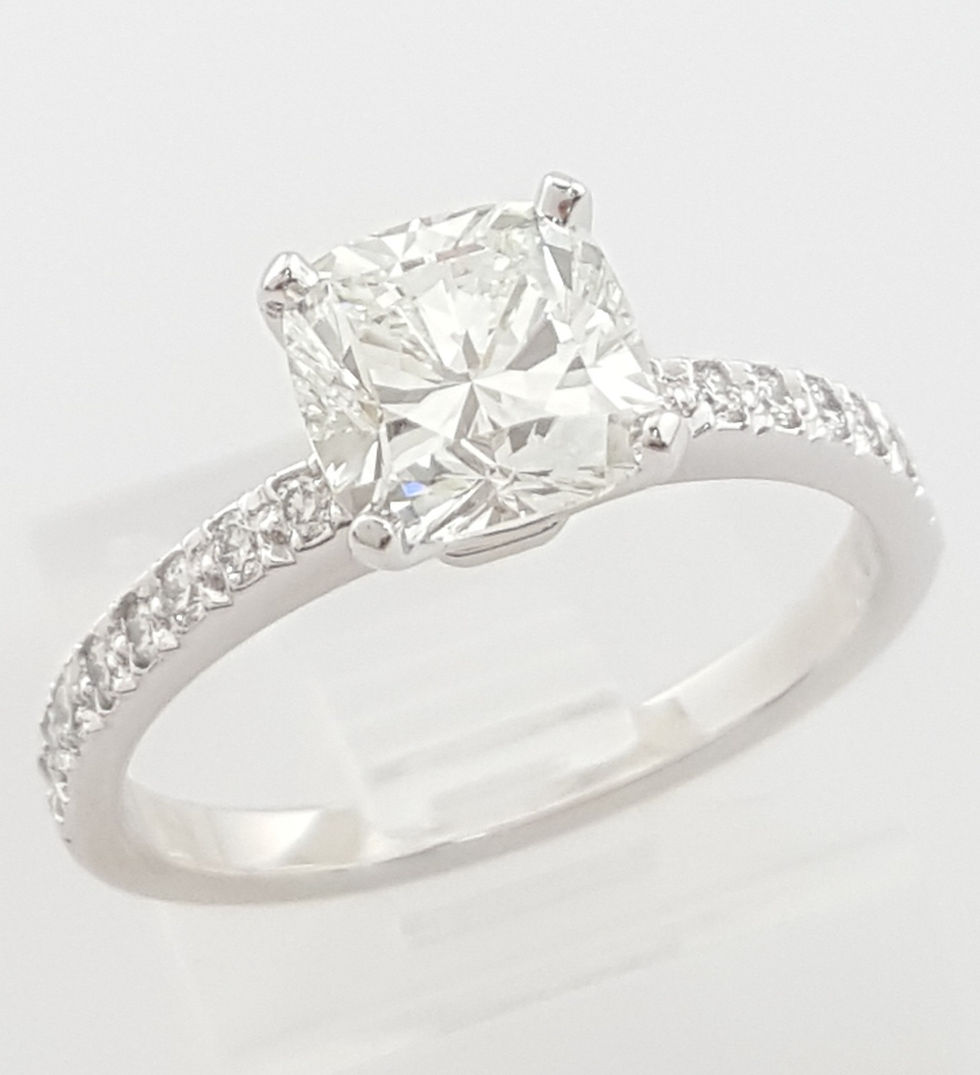 Thumbnail: Tiffany & Co Novo Cushion Cut Diamond Engagement Ring 1.55 ct Plat Rtl $20,200