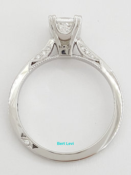 Tacori Simply Princess Cut Diamond Engagement Ring Platinum 0.8 ct GIA Rt $7,150