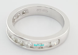 Channel Set Round Diamond Platinum Wedding Band 1 ct 4.2 mm Retail $4K