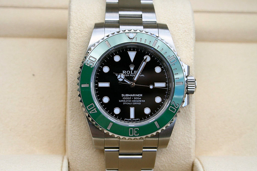 ROLEX 114060 SUBMARINER WATCH NO DATE WITH BONUS GREEN BEZEL
